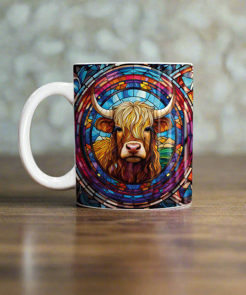 Boo Boo Highland Cow Suncatcher Artwork Ceramic Mug
